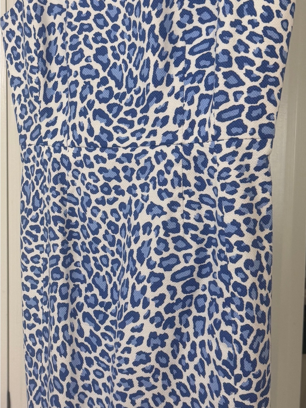 Brooks Blue and White Leopard Print Midi Dress - Picture 4 of 6
